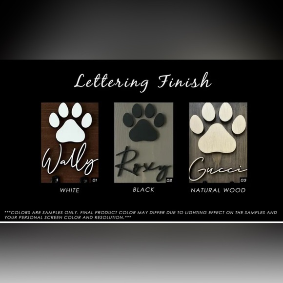 CUSTOM MADE Leash Holder - Personalized Dog Name Hanger for Colar, Leash, Keys - Picture 6 of 8